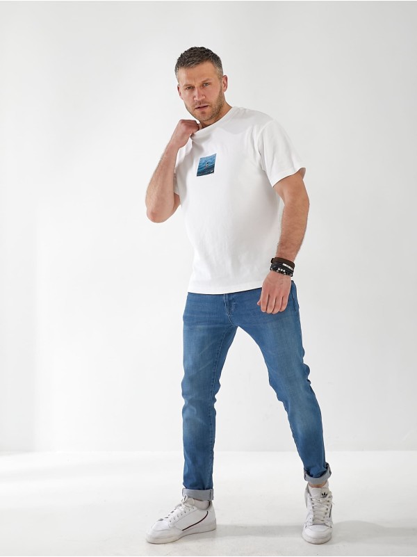 Джинси Maxon Straight чоловічі синього кольору