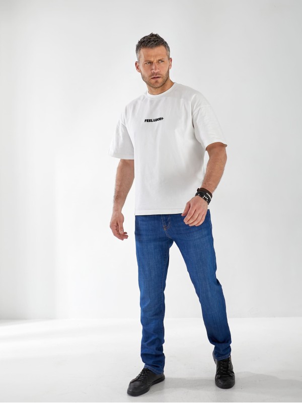 Джинси Keagen Straight чоловічі синього кольору