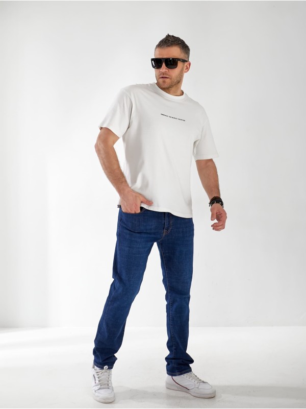 Джинси Lupin Straight чоловічі синього кольору