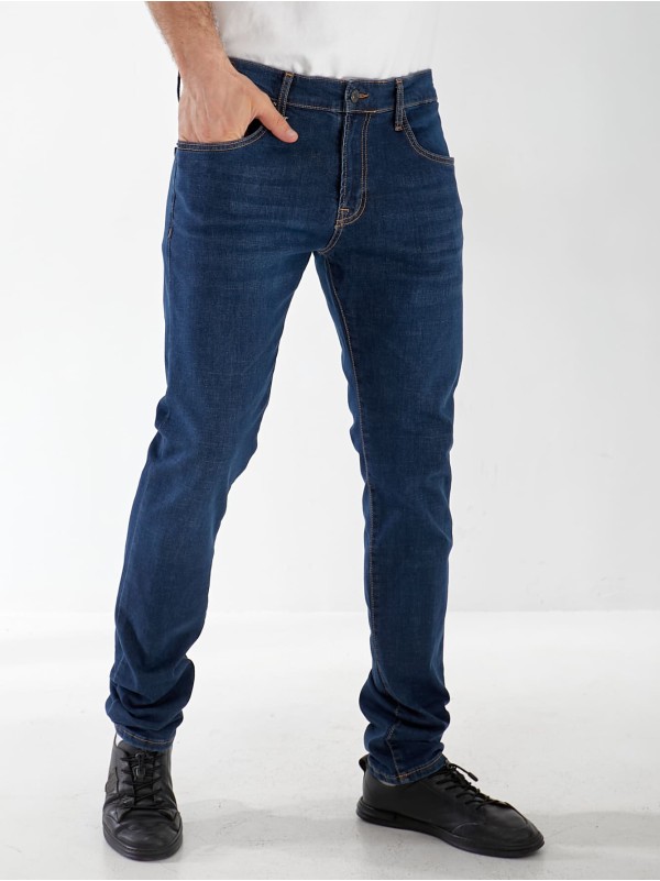 Джинсы Marlin Skinny мужские темно-синего цвета
