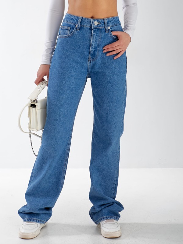 Джинси Felipe Wide leg жіночі світло-синього кольору