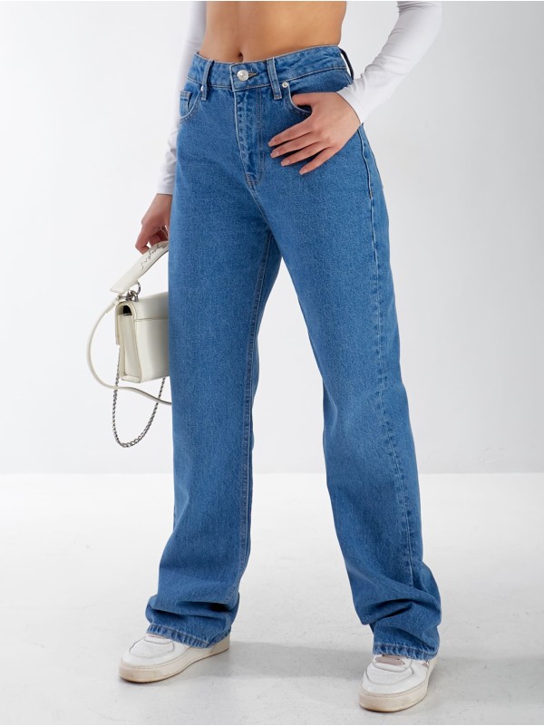 Джинси Felipe Wide leg жіночі світло-синього кольору