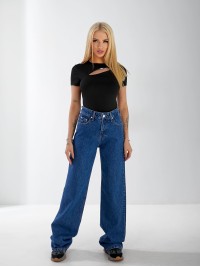 Джинсы Malibu Wide leg женские светло-синего цвета