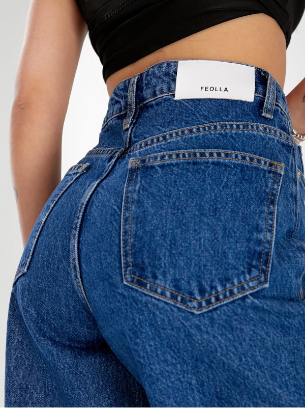 Джинсы Malibu Wide leg женские светло-синего цвета