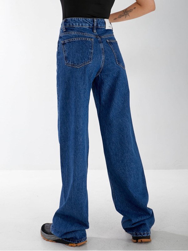 Джинсы Malibu Wide leg женские светло-синего цвета