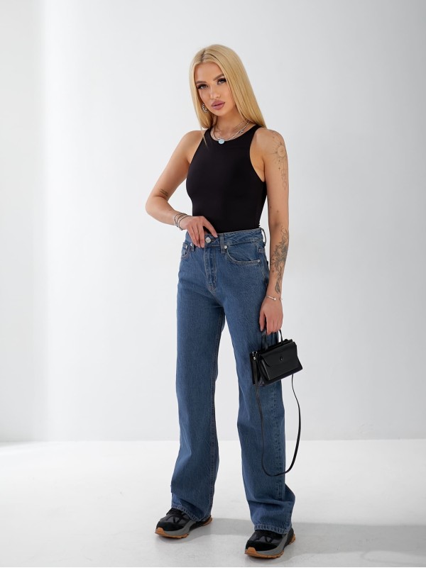 Джинси Minimal Wide leg жіночі  синього кольору