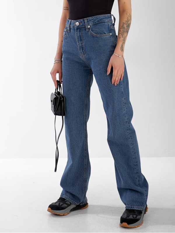 Джинси Minimal Wide leg жіночі  синього кольору