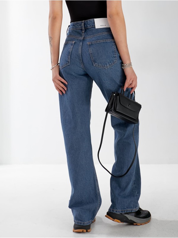 Джинси Minimal Wide leg жіночі  синього кольору