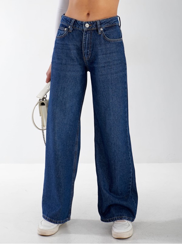 Джинси Spock Wide leg жіночі синього кольору