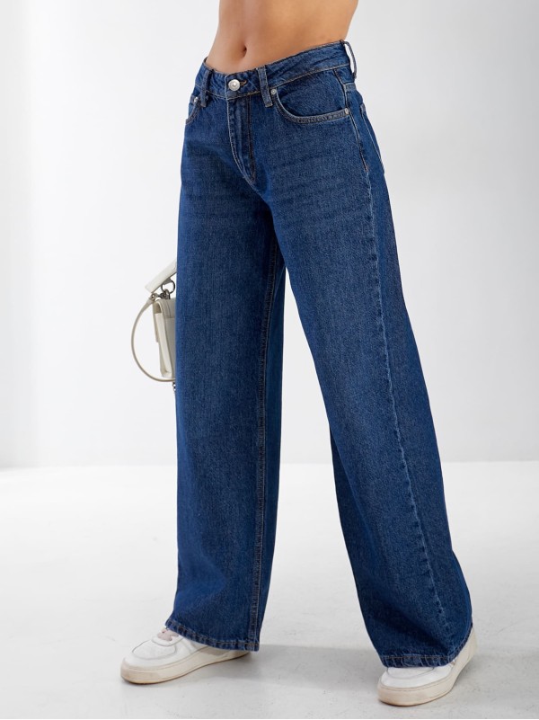 Джинси Spock Wide leg жіночі синього кольору