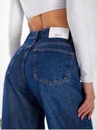 Джинси Spock Wide leg жіночі синього кольору