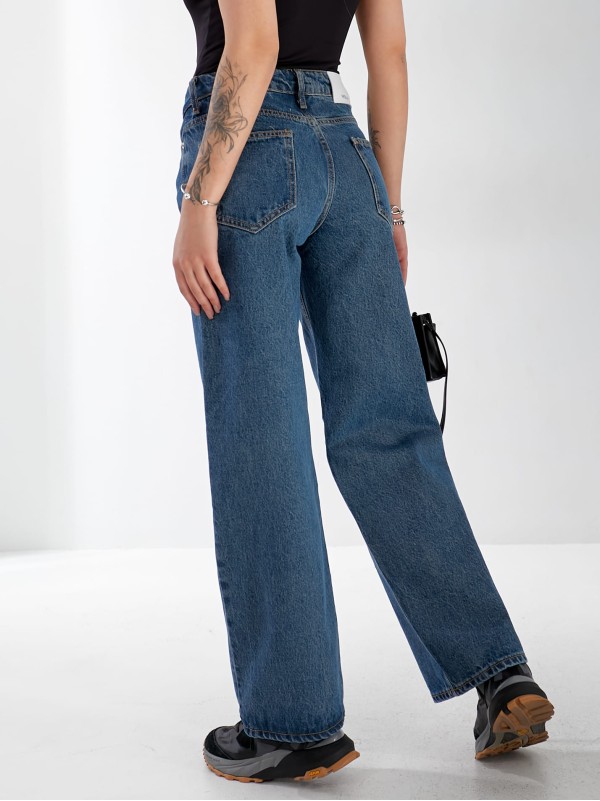 Джинси Everton Wide leg жіночі синього кольору