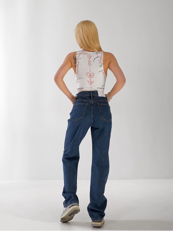 Джинси Ady Straight жіночі синього кольору