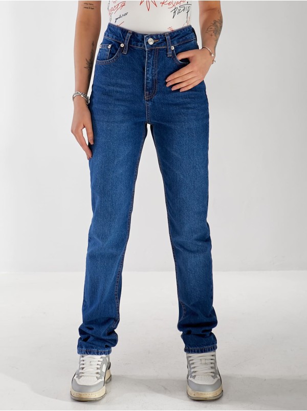 Джинси Holo Mom жіночі синього кольору