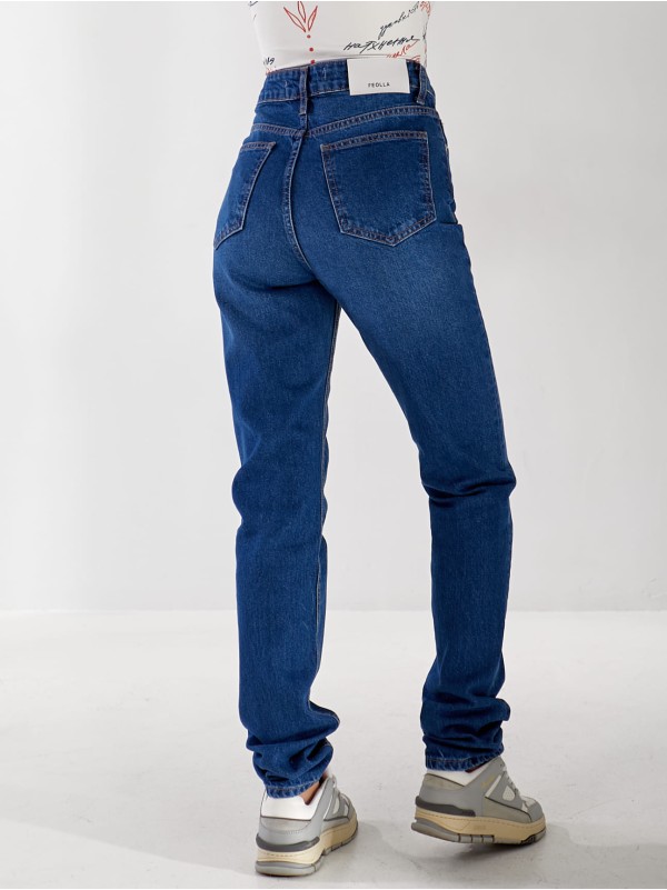 Джинси Holo Mom жіночі синього кольору