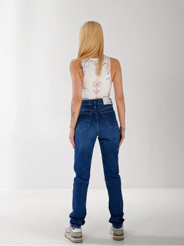 Джинси Holo Mom жіночі синього кольору