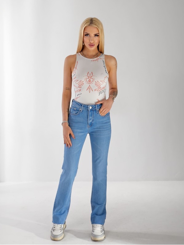 Джинси Olivium Slim straight жіночі свiтло-синього кольору