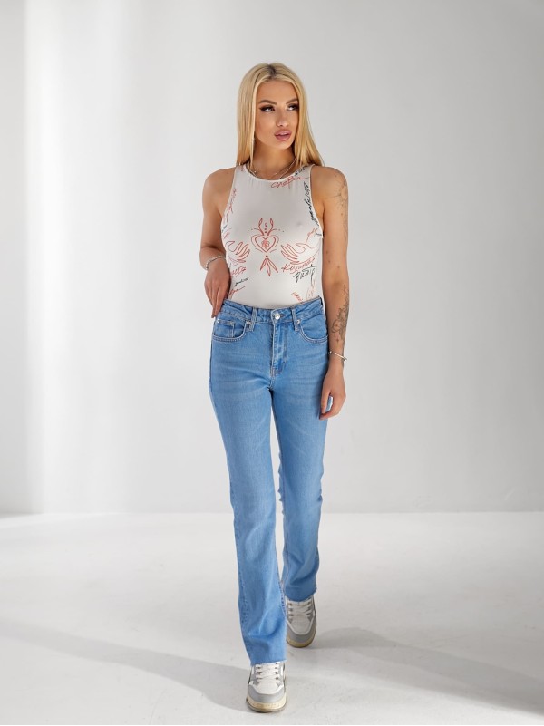 Джинсы Olivium Slim straight женские светло-синего цвета