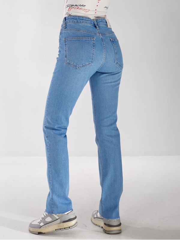 Джинсы Olivium Slim straight женские светло-синего цвета