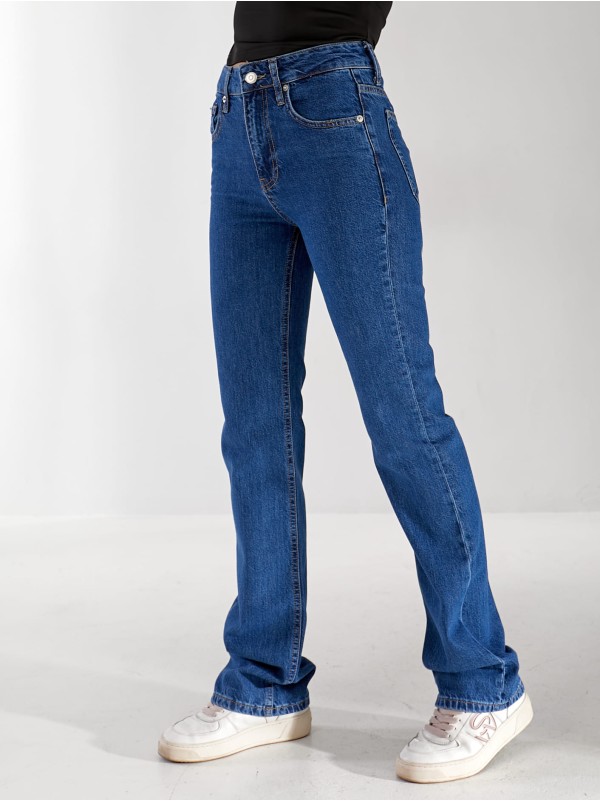 Джинси Pony Wide leg жіночі темно-синього кольору