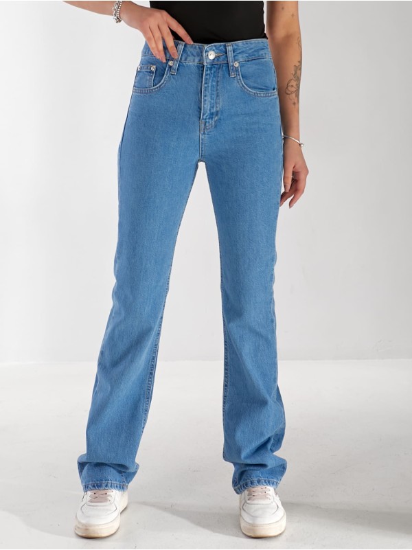 Джинсы Pony Wide leg женские светло-синего цвета