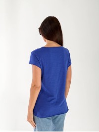 Базова жіноча футболка синього кольору