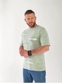 Мужская футболка с квадратами оливкового цвета