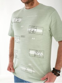 Мужская футболка с квадратами оливкового цвета