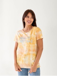 Жіноча футболка тай-дай оранжевого кольору