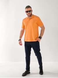 Мужская футболка поло оранжевого цвета