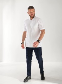 Чоловіча футболка-поло бiлого кольору