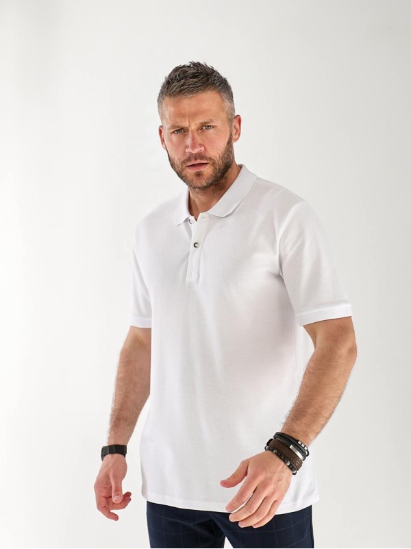 Чоловіча футболка-поло бiлого кольору