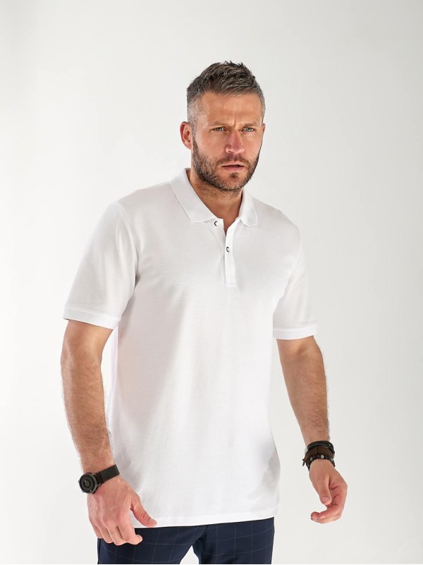 Чоловіча футболка-поло бiлого кольору