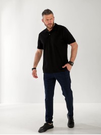 Чоловіча футболка-поло чорного кольору