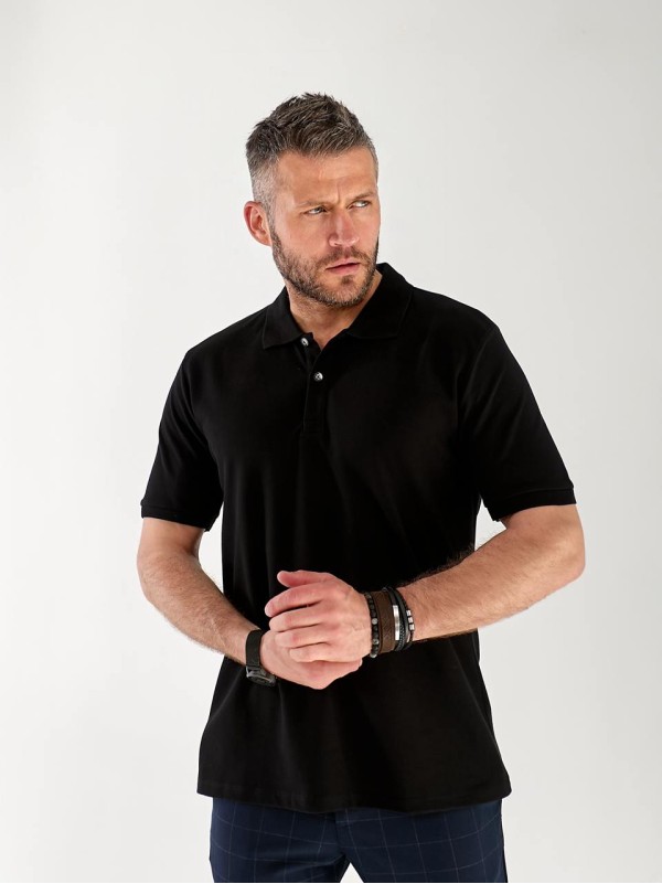 Чоловіча футболка-поло чорного кольору
