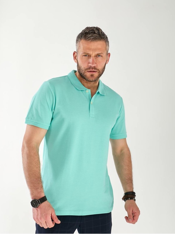 Мужская футболка поло мятного цвета