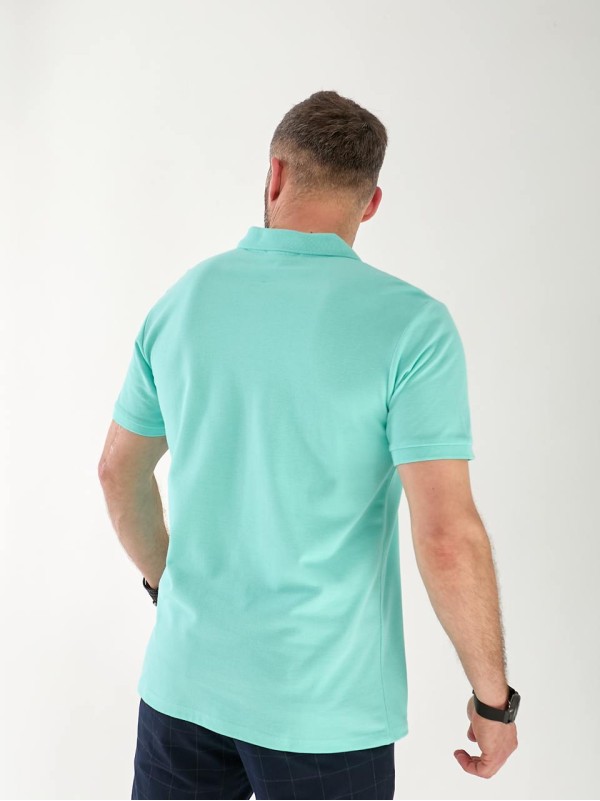 Мужская футболка поло мятного цвета