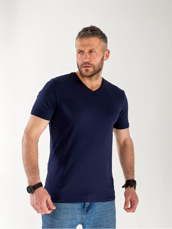 Чоловіча базова футболка синього кольору