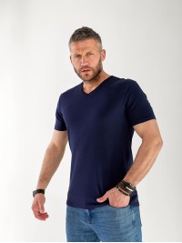 Чоловіча базова футболка синього кольору