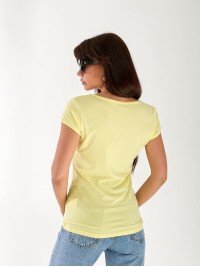 Базова жіноча футболка жовтого кольору