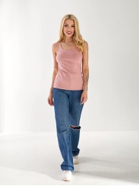 Майка базова жіноча пудрового кольору