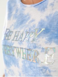 Жіноча футболка тай-дай блакитного кольору