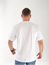 Мужская футболка  с рисунком белого цвета