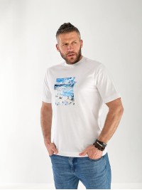 Мужская футболка  с картинкой белого цвета