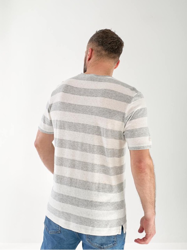 Чоловіча футболка в смужку сірого кольору