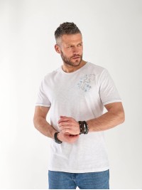 Чоловіча футболка з малюнком бiлого кольору