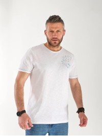 Чоловіча футболка з малюнком бiлого кольору