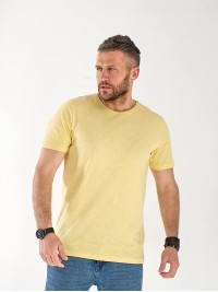Мужская базовая футболка желтого цвета