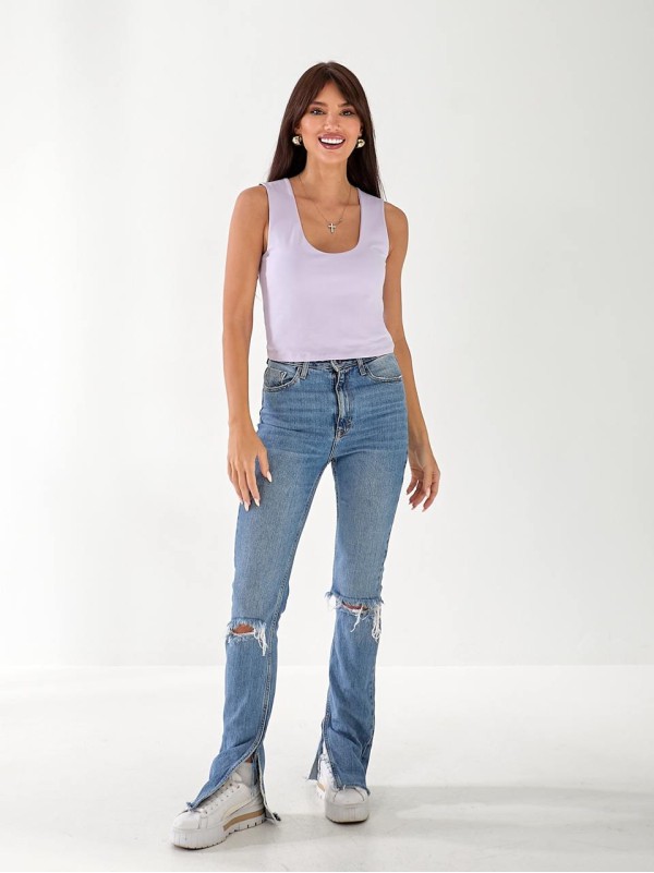 Майка базова жіноча лiлового кольору