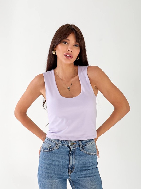 Майка базова жіноча лiлового кольору